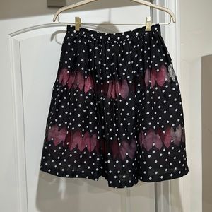 Anthro plenty by Tracy Reese retro black skirt with pink tulle size 8 nwt